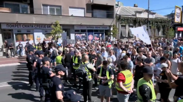 Protest studenata u blokadi u Nišu zbog dolaska predsednika Vučića na sednicu GO SNS-a