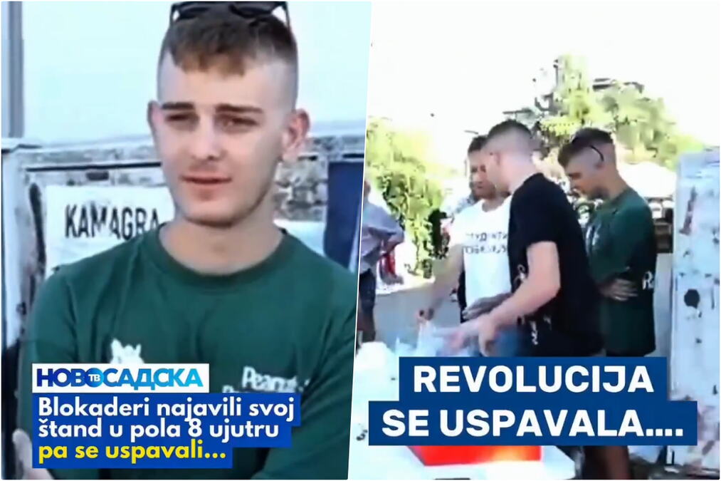 BLAM GODINE! Blokaderi zvali građane da dođu na štand u 7.30, a štanda nema: "Revolucionari" kasnili sat vremena "MANITE SE, DECO, ĆORAVA POSLA" (VIDEO)