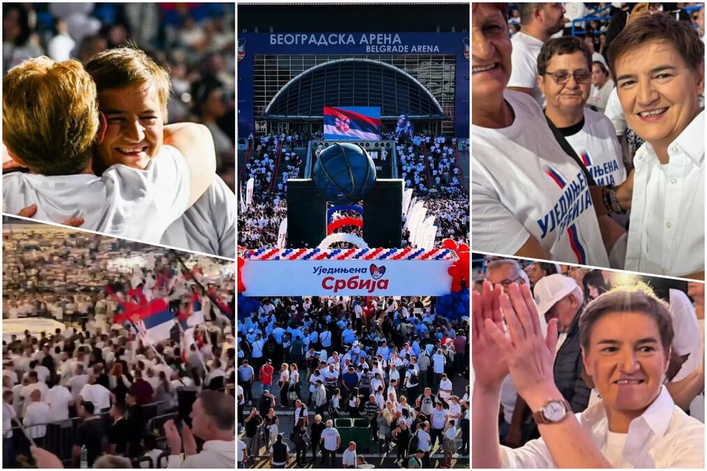 Ana Brnabić objavila snimke sa skupa liste "Aleksandar Vučić - Ujedinjena Srbija" u Areni