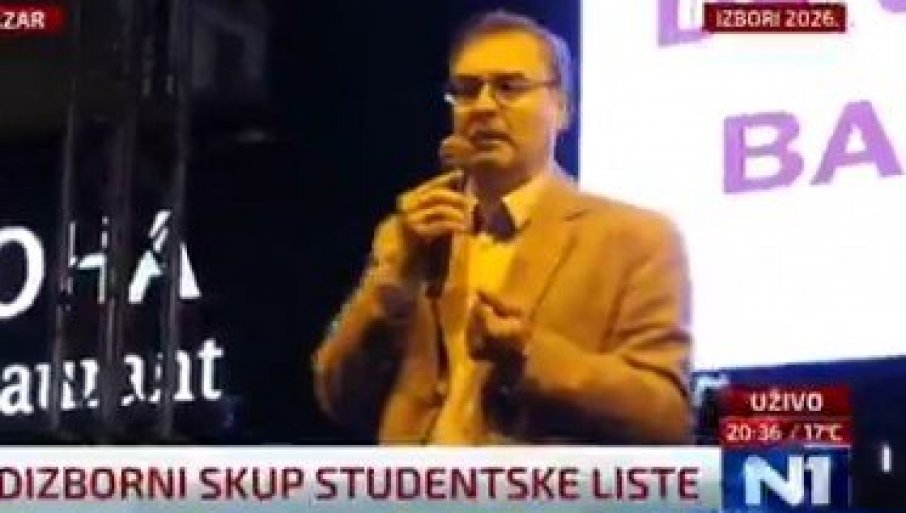 Jovo Bakić na predizbornom skupu Studentske liste u Novom Pazaru komentarisao političke neistomišljenike