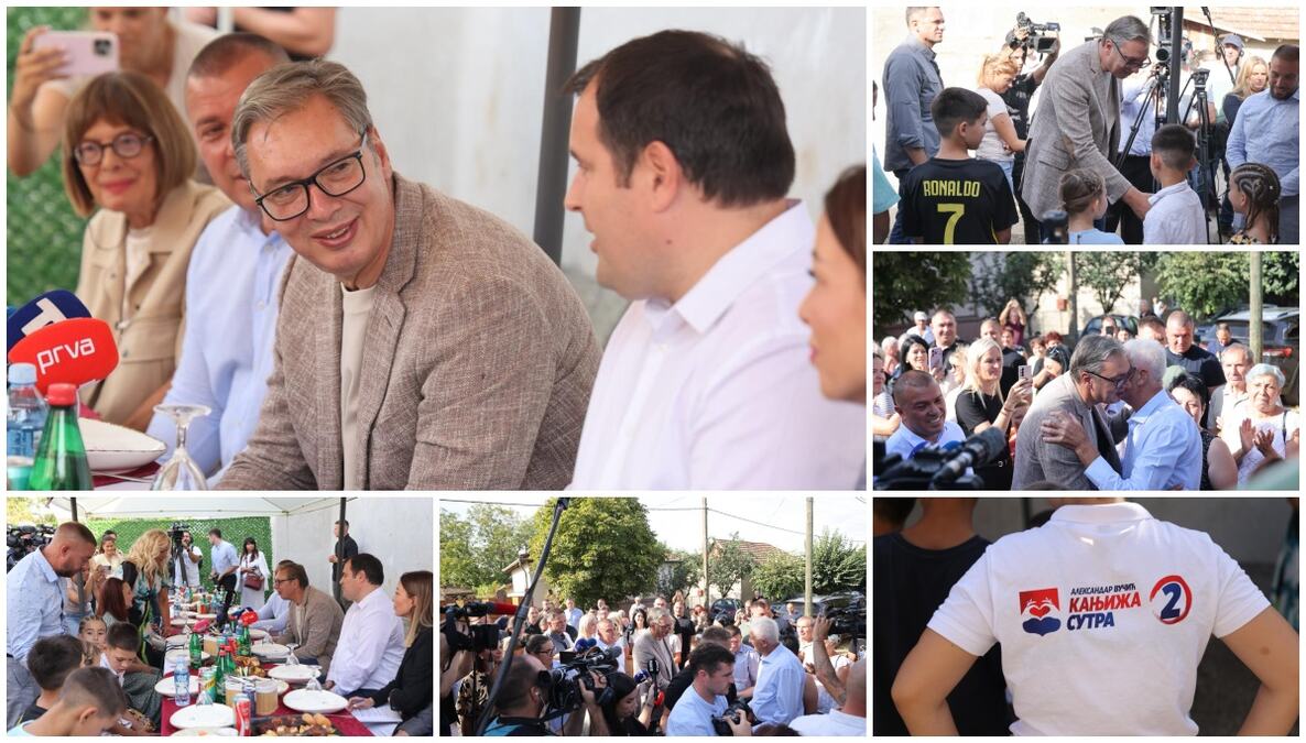 Vučić posetio porodicu Kavai sa jedanaestoro dece kod Kanjiže