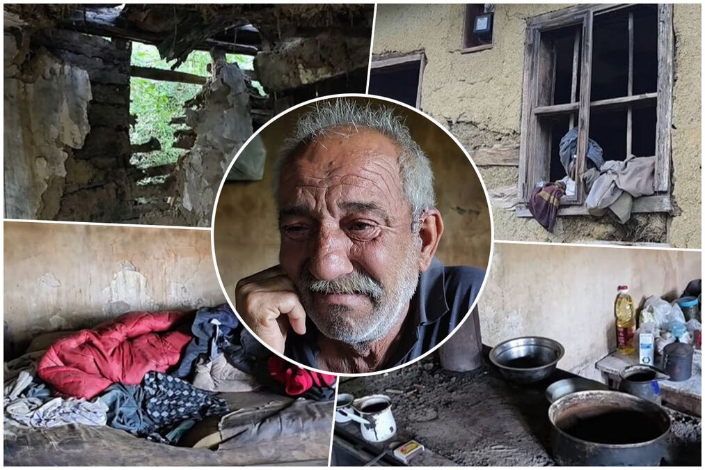 "Ima mesta za mene na groblju, više ničemu se ne nadam" Potresne scene iz sela kod Vranja: Deka Momčilo živi u ruševini, zaboravljen od svih (VIDEO)
